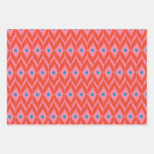 可愛い抽象芸術シェイプの赤とピンク ラッピングペーパーシート (正面2)