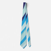 可愛い抽象芸術ブルーシェードストライプパタンカワイイ ネクタイ (正面)
