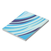 可愛い抽象芸術ブルー斜ストライプ線 ノートパッド (回転)