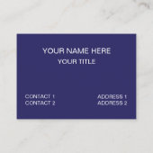 可愛い抽象芸術ブルー斜ストライプ線 名刺 (裏面)