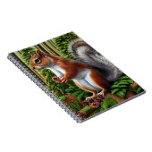 可愛い抽象芸術リスとピンコーン ノートブック (右側)