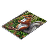 可愛い抽象芸術リスとピンコーン ノートブック (左側)