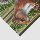 可愛い抽象芸術リスとピンコーン 薄葉紙 (詳細)