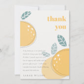 可愛い抽象芸術レモンフルーティはっきりした任意の年齢誕生日 サンキューカード (正面)