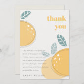 可愛い抽象芸術レモンフルーティはっきりした任意の年齢誕生日 サンキューカード (正面/裏面)