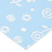 可愛い抽象芸術白フローラDitsyパターン | テーブルクロス (アングル)