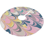 可愛い抽象芸術絵を描大理石渦巻きピンク ブラッシュドポリエステルツリースカート (アングル)