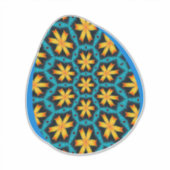 可愛い抽象芸術花柄 シール (正面)
