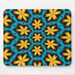 可愛い抽象芸術花柄 マウスパッド