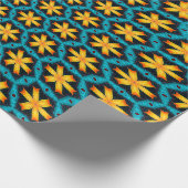 可愛い抽象芸術花柄 ラッピングペーパー (角)