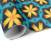 可愛い抽象芸術花柄 ラッピングペーパー (ロールコーナー)
