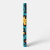 可愛い抽象芸術花柄 SAMSUNG GALAXYケース (左側面)