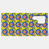 可愛い抽象芸術花柄 SAMSUNG GALAXYケース (裏面横)