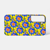可愛い抽象芸術花柄 SAMSUNG GALAXYケース (裏面横)