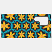可愛い抽象芸術花柄 SAMSUNG GALAXYケース (裏面横)