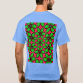 可愛い抽象芸術花柄 Tシャツ (裏面)