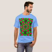 可愛い抽象芸術花柄 Tシャツ (正面フル)