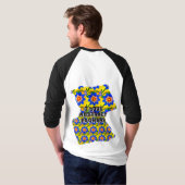 可愛い抽象芸術花柄 Tシャツ (裏面フル)