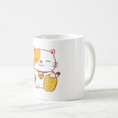 可愛い招日本のき猫 コーヒーマグカップ (正面右)