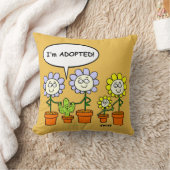 可愛い採用サボテン漫画の砂漠の金ゴールド背景 クッション (ブランケット)