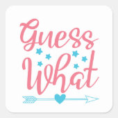 可愛い推測どんな言葉をアートのママ スクエアシール (正面)