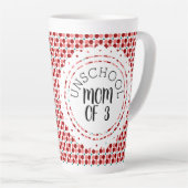 可愛い放課後のお母さん点字数 カフェラテマグ (右アングル)