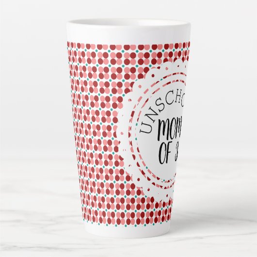 可愛い放課後のお母さん点字数 カフェラテマグ (正面)