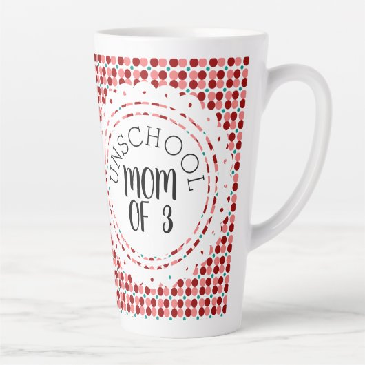 可愛い放課後のお母さん点字数 カフェラテマグ (右)