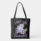 可愛い救済猫の贈り物におもしろいなれない トートバッグ (裏面)