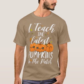可愛い教え私はパッチで最もキュートなカボチャ教え Tシャツ