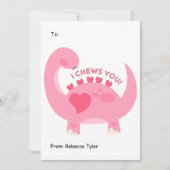 可愛い教室ピンクのバレンタインデーを応援 シーズンカード (正面)