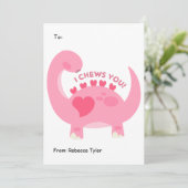 可愛い教室ピンクのバレンタインデーを応援 シーズンカード (スタンド正面)