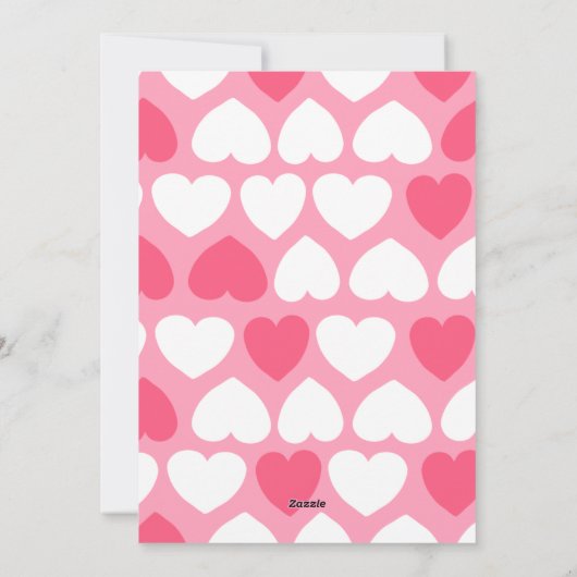 可愛い教室ピンクのバレンタインデーを応援 シーズンカード (裏面)