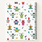 可愛い数々の色ロボット子供ロボットSketchbook ノートブック (裏面)