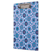 可愛い数々の青い色のサンズパターンタイル クリップボード (左)