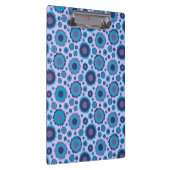 可愛い数々の青い色のサンズパターンタイル クリップボード (右)