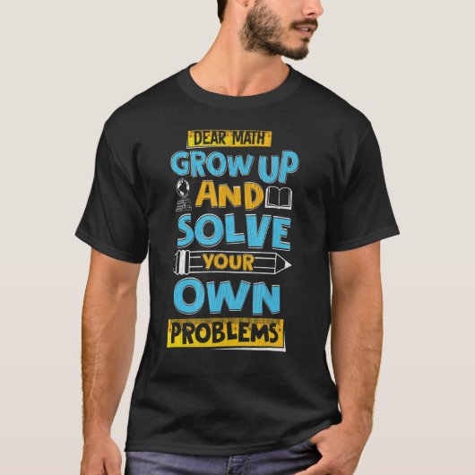 可愛い数学親愛の数学が成長して自分のPを解く Tシャツ (正面)