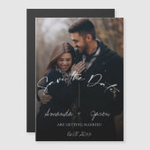 可愛い文字オーバーレイモノグラムツー結婚フォト (正面/裏面)