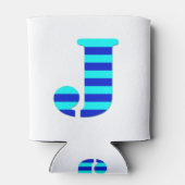 可愛い文字J青 缶クーラー (裏面)