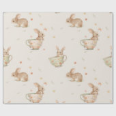 可愛い文房茶のパーティー ラッピングペーパー (フラット)