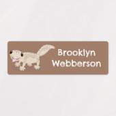 可愛い斑点タンパーソナライズされたゲコ ラベル (デザイン2)