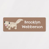 可愛い斑点タンパーソナライズされたゲコ ラベル (デザイン1)