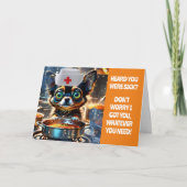 可愛い料理病気が治ると聞いた カード (正面)