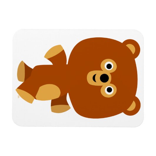 可愛い断定的な漫画クマ柔軟な磁石 マグネット (横)