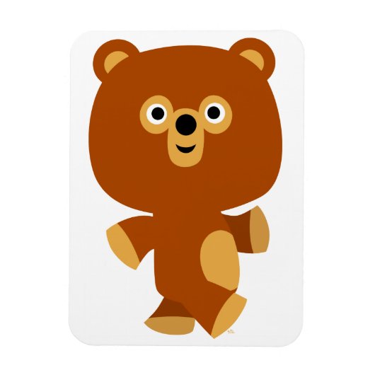 可愛い断定的な漫画クマ柔軟な磁石 マグネット (縦)