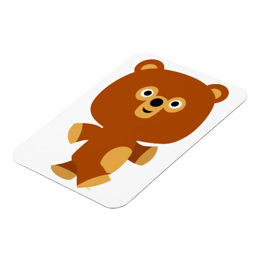 可愛い断定的な漫画クマ柔軟な磁石 マグネット (左側)