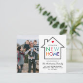 可愛い新しい家の変更アドレスハウス写真の移動 案内ポストカード (スタンド正面)