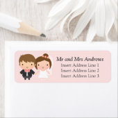 可愛い新婚夫婦結婚夫婦 ラベル (インサイチュ)