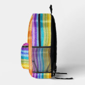 可愛い新学期かわいらしレインボーウォーターカラーガール プリントバックパック