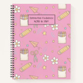 可愛い新学期柄 | 学校用品 ノートブック (正面)